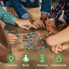 Buntes Kaktus -Puzzle 1000 Stücke