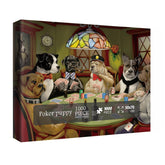 Poker chiot puzzle 1000 pièces