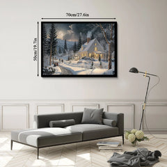 Moonlit Snowy Night Jigsaw Puzzle 1000 Pieces