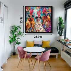 Bunte explodierende Hühner -Puzzles 1000 Stücke