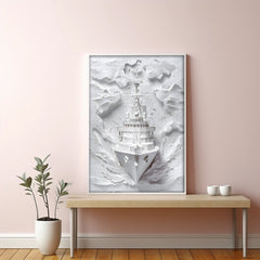 Weißes Kriegsschiff Puzzle 1000 Stücke