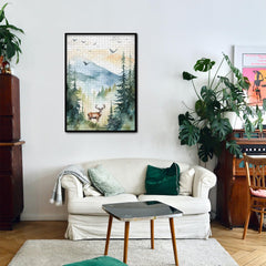 Mountains et wapitis puzzle 1000 pièces