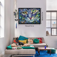 Buntglas Katze Puzzles 1000 Stücke