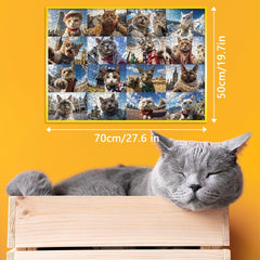 Selfie chat animal puzzle de puzzle 1000 pièces