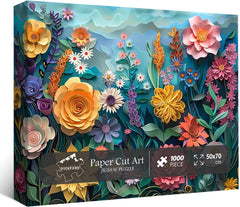 Paper Cut Art Floral Puzzles 1000 pièces