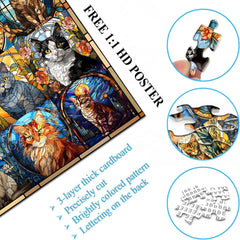 Buntes Kitty Collage Jigsaw Puzzle 1000 Stück