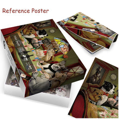 Poker chiot puzzle 1000 pièces