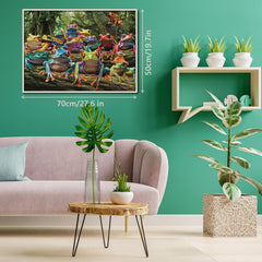 Buntes Froschpuzzle 1000 Stücke