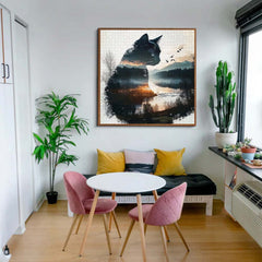 Tintenkatzen -Szene Puzzle 1000 Stücke