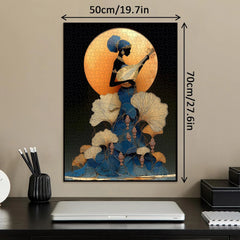 Moonlit Lute Woman Jigsaw Puzzle 1000 Pieces