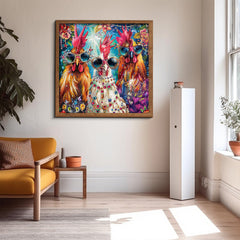 Bunte explodierende Hühner -Puzzles 1000 Stücke