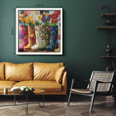 Floral Garden Boots Jigsaw Puzzle 1000 Pieces