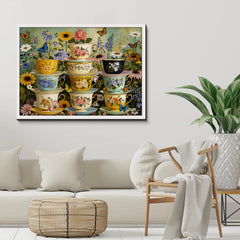 Floral Teacup Garden Jigsaw Puzzle 1000 Piece