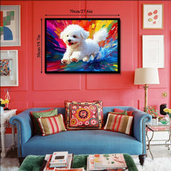 White Puppy Joy Jigsaw Puzzle 1000 Pieces