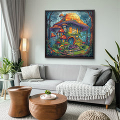 Puzzle de la maison de champignons fantaisistes 1000 pièces