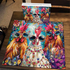 Bunte explodierende Hühner -Puzzles 1000 Stücke
