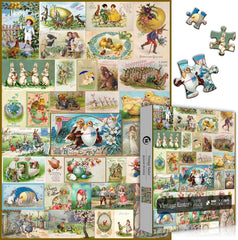Retro Easter Collage Jigsaw Puzzles 1000 Pieces