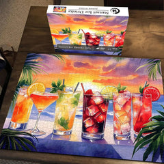 Sunset Ice Drinks Jigsaw Puzzle 1000 Pieces