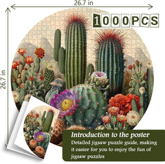 Vintage Cactus Plant Puzzles 1000 Stücke
