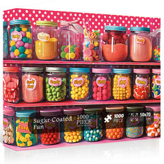 Zuckerbeschichtete lustige Puzzles 1000 Stücke