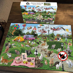 Puzzle de Jigsaw Cat Funny Park 1000 pièces
