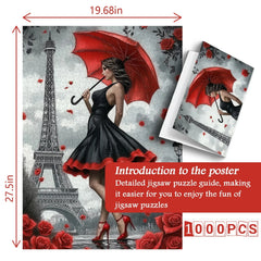 Retro Parisian Charm Jigsaw Puzzle 1000 Pieces