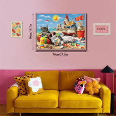 Beach Cat Party Puzzle 1000 pièces 1000 pièces