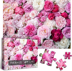 Rosa Rose Blumenprozzel Puzzle 1000 Stücke