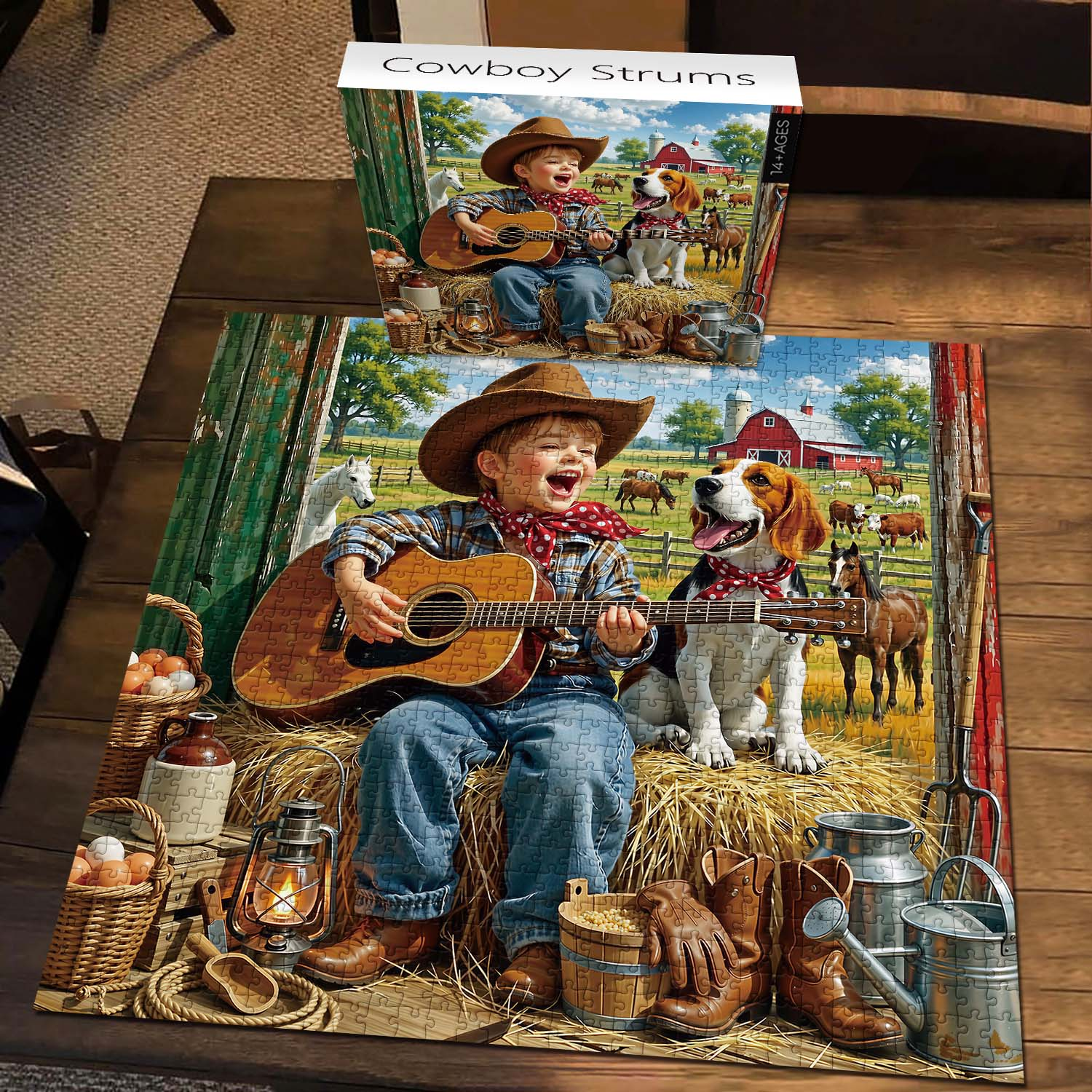 Cowboy Strums Jigsaw Puzzle 1000 Piece