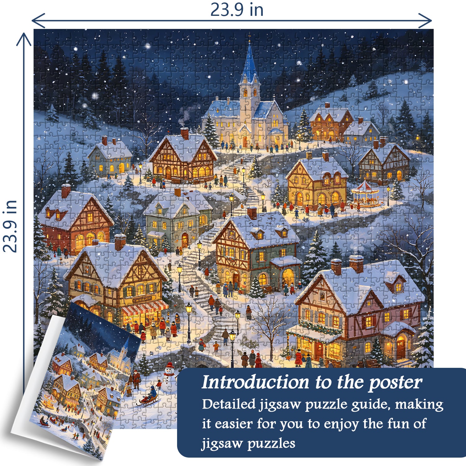 Christmas Snowy Village Jigsaw Puzzle 1000 Piece