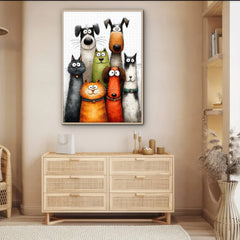 Puzzle d'art drôle d'animaux de compagnie 1000 pièces