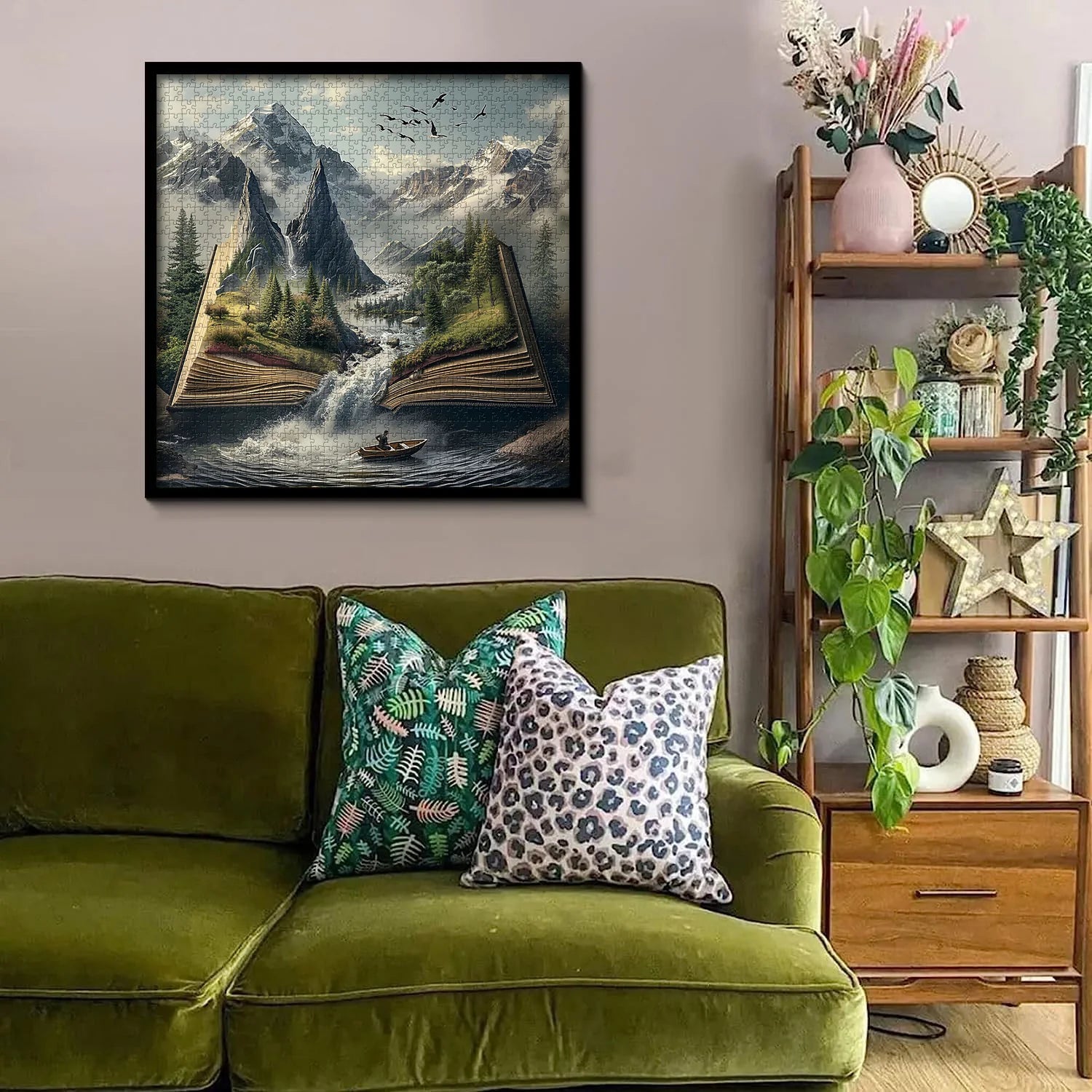 Mountains In Book Jigsaw Puzzle 1000 Pieces