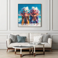 Beach Smile Grandma Jigsaw Puzzle 1000 Pieces