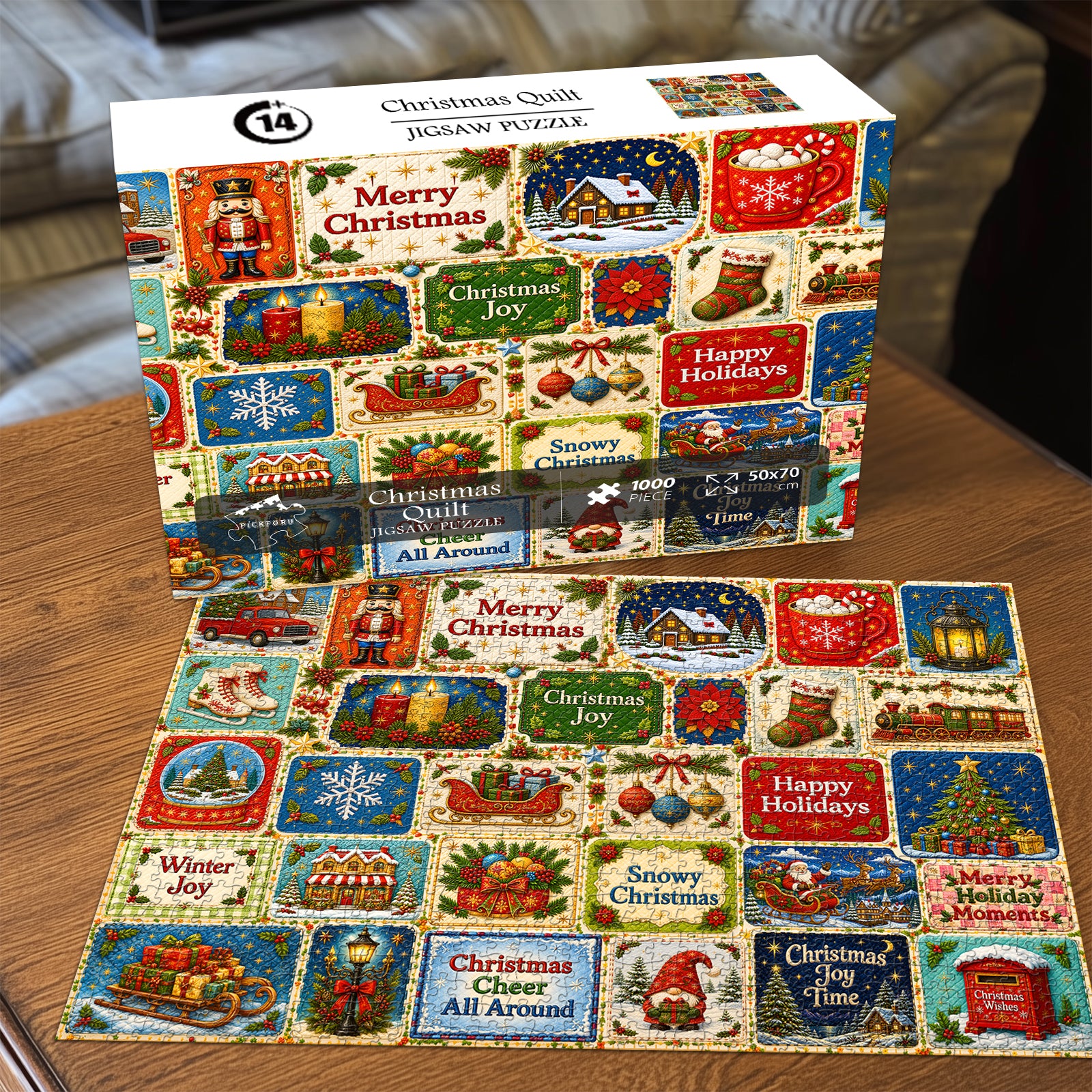 Christmas Quilt Jigsaw Puzzle 1000 Piece