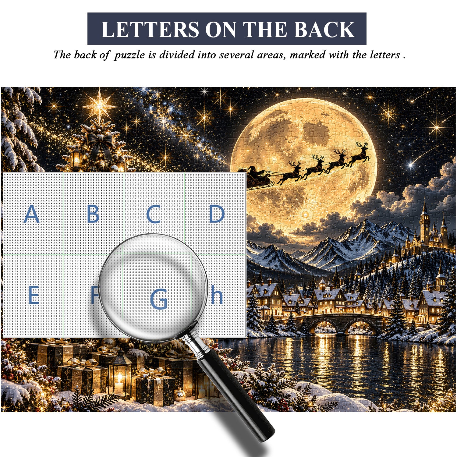 Moonlit Christmas Village Jigsaw Puzzle 1000 Piece