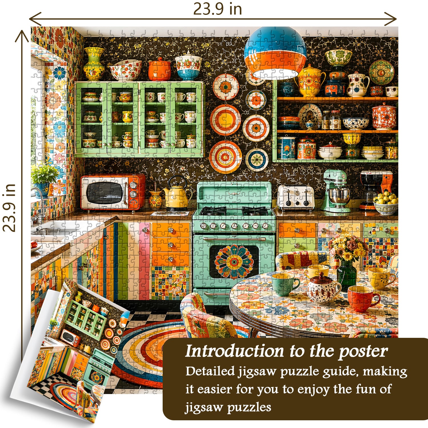 Mid-Century Color Kitchen Jigsaw Puzzle 1000 Piece