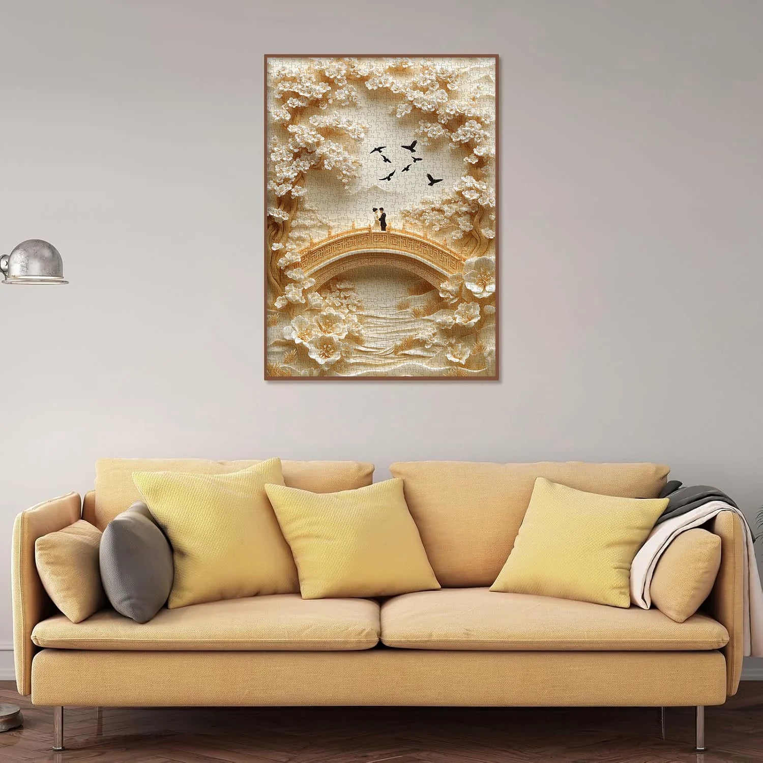 Golden Lovers Bridge Jigsaw Puzzle 1000 Pieces