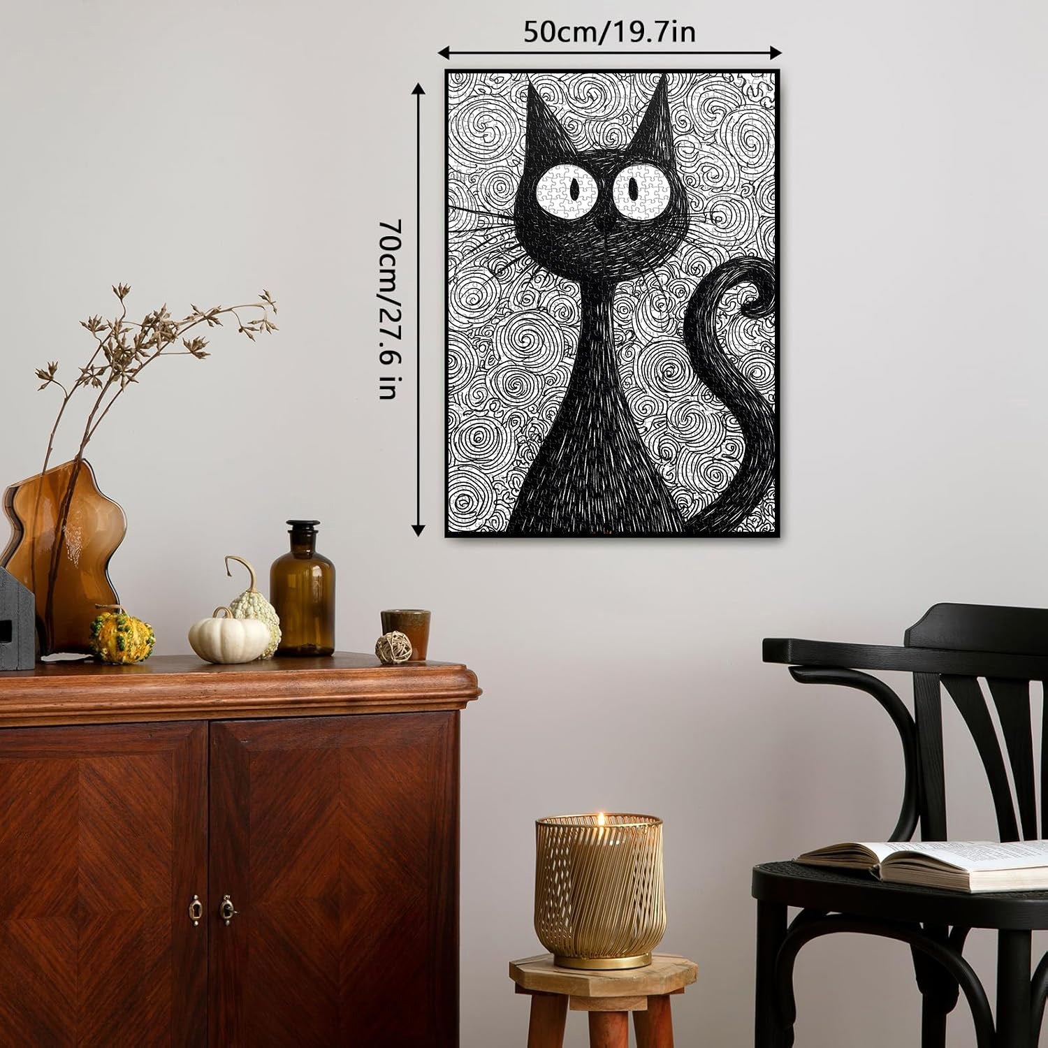 Puzzle chat à l'encre fantaisiste 1000 pièces