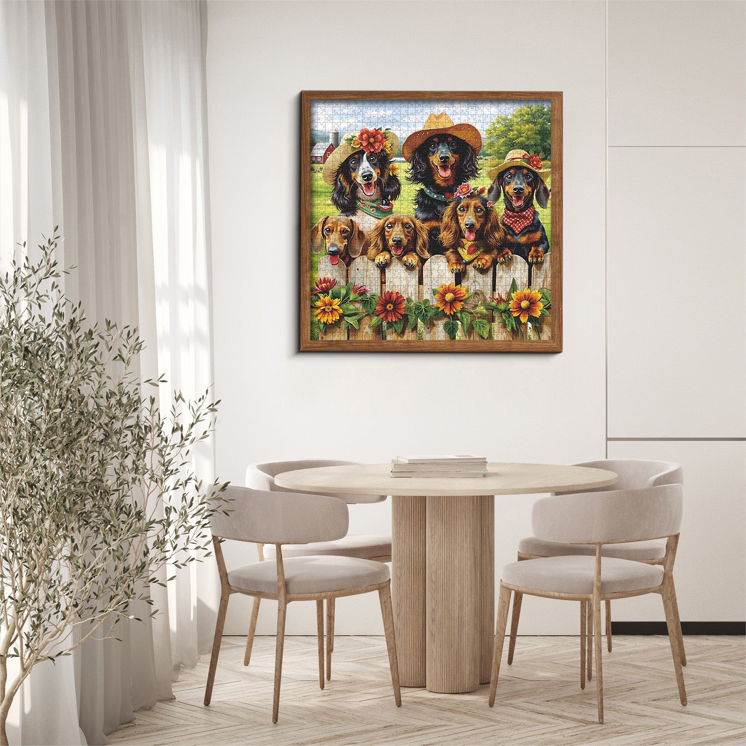 Puzzle Famille Teckel 1000 pièces