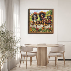 Puzzle Famille Teckel 1000 pièces