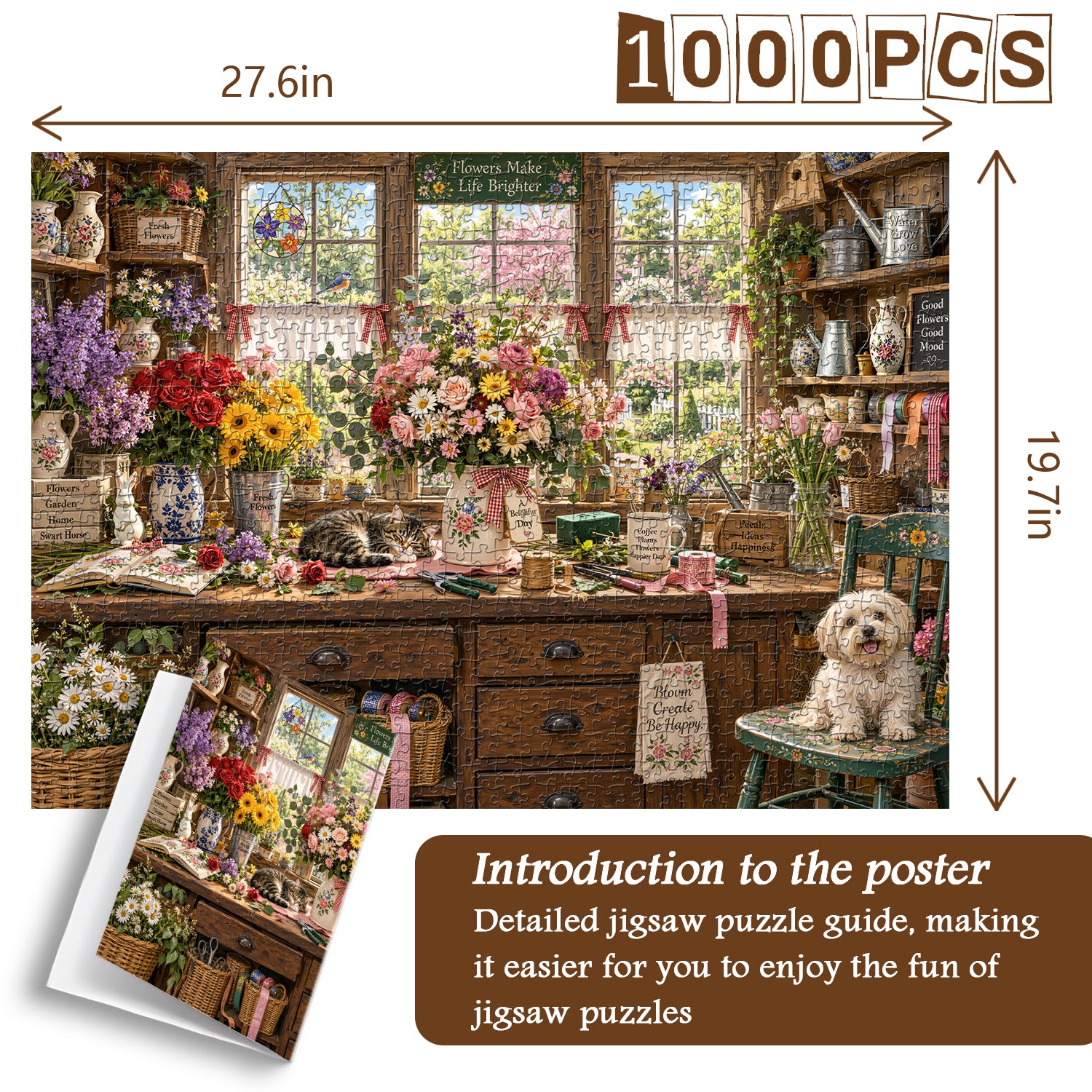 Cozy Floral Studio Jigsaw Puzzle 1000 Piece