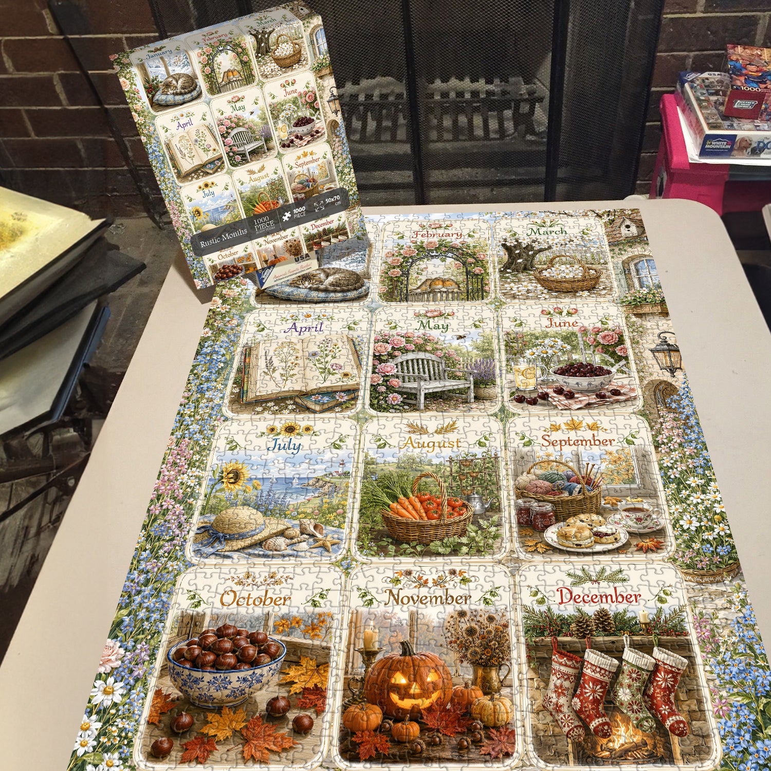 Rustic Months Jigsaw Puzzle 1000 Pieces