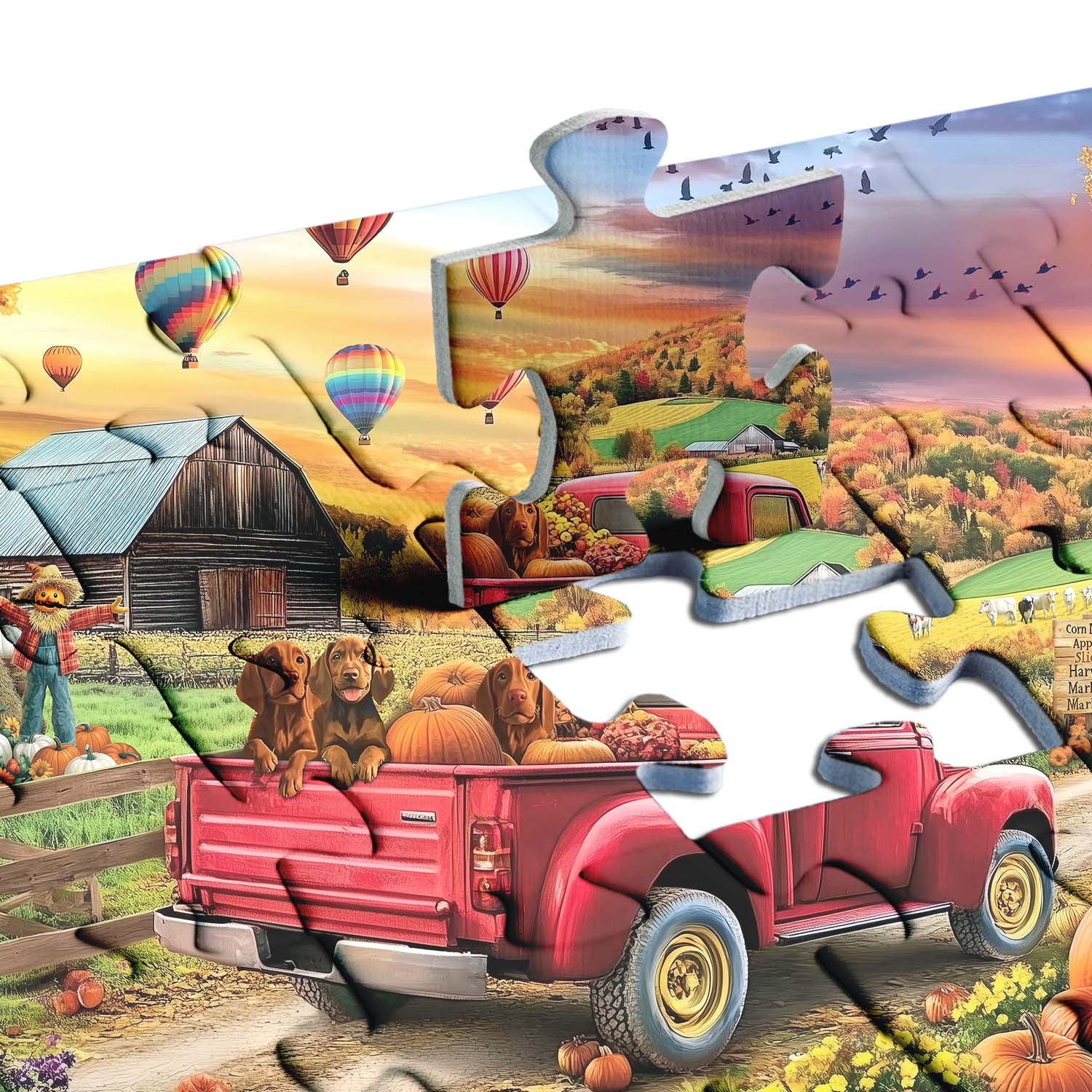 Colorful Fall Harvest Jigsaw Puzzle 1000 Pieces