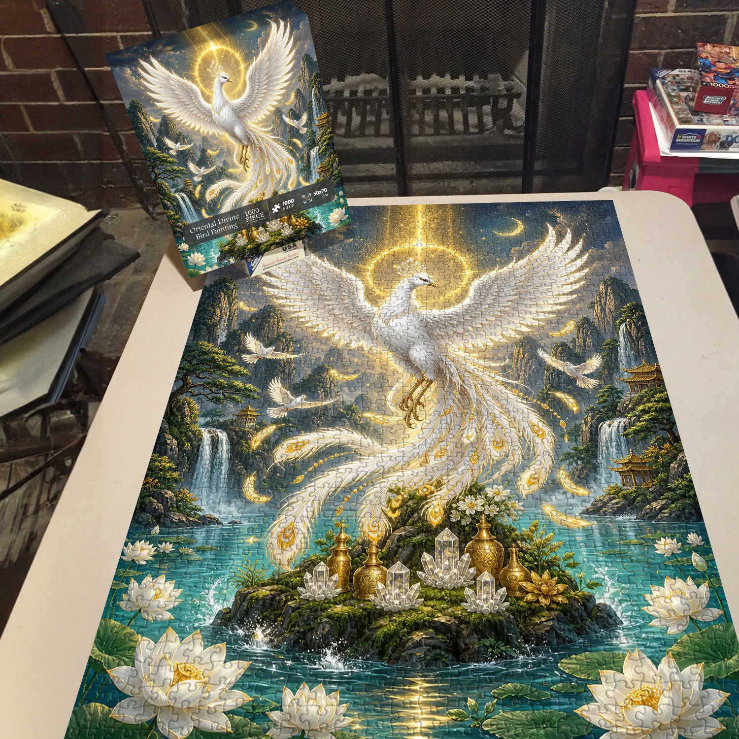 Oriental Divine Bird Painting Jigsaw Puzzle 1000 Piece