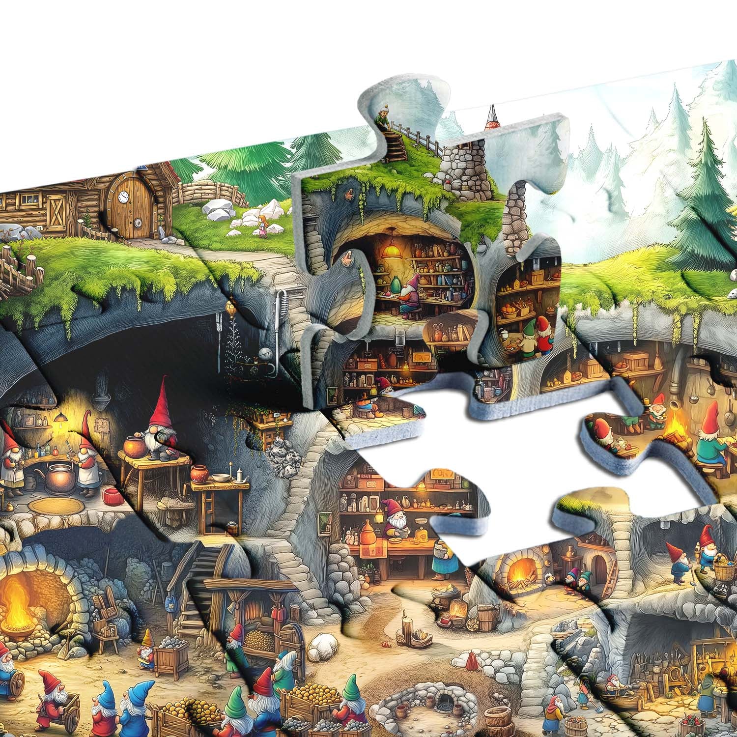 Underground Gnome Village Jigsaw Puzzle 1000 Pieces