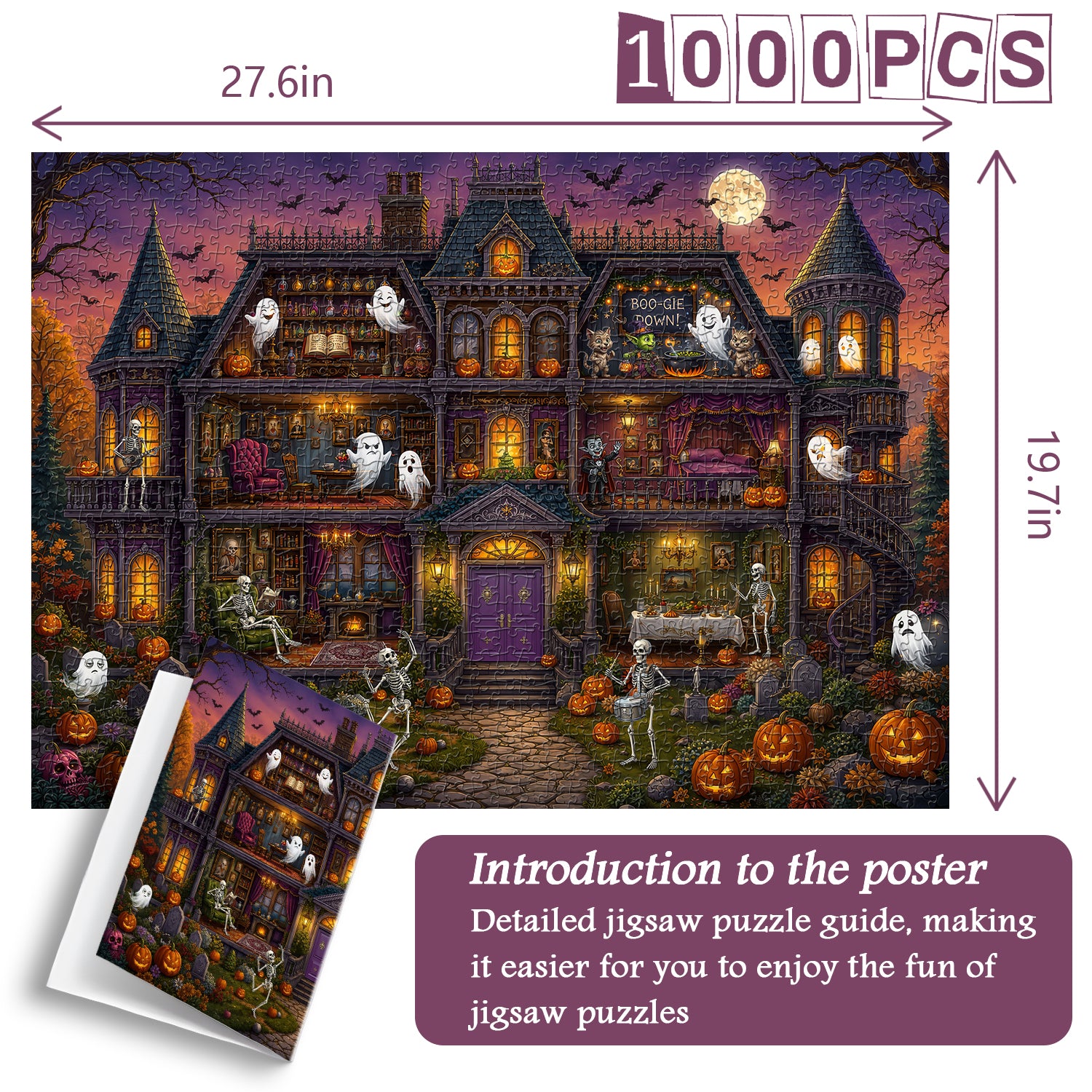 Halloween Haunted Mansion Jigsaw Puzzle 1000 Piece