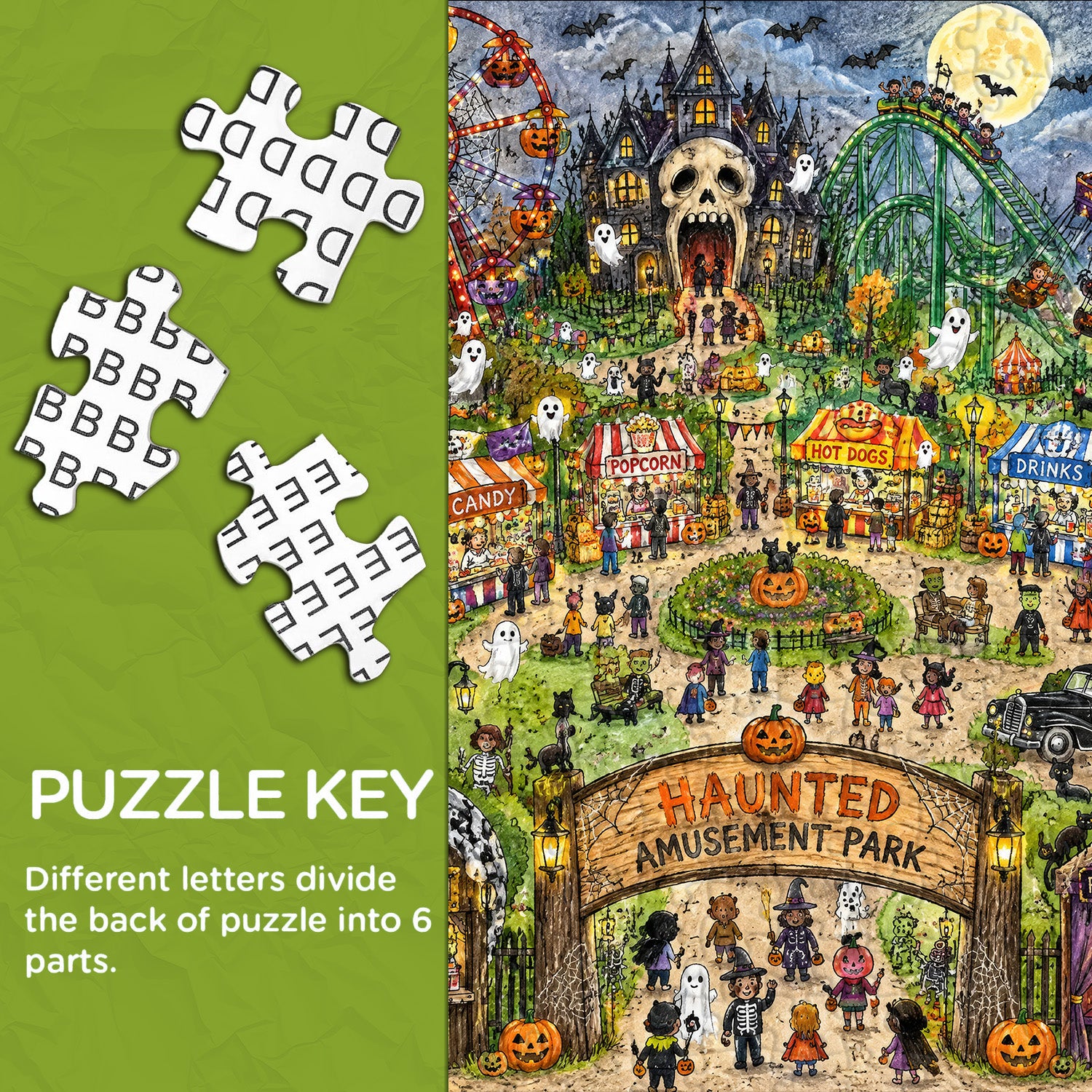 Spooky Theme Park  Jigsaw Puzzle 1000 Piece