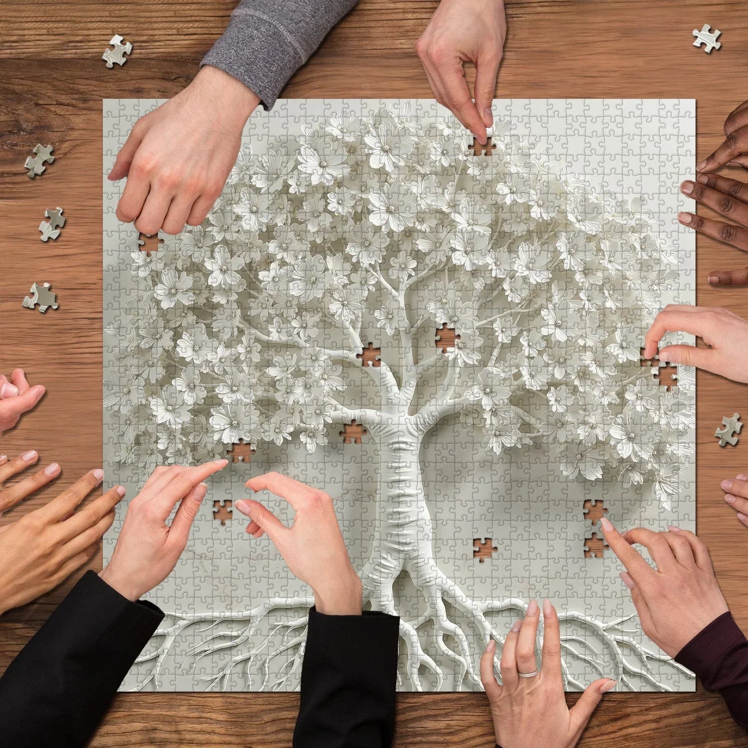 Tree Of Whiteness Jigsaw Puzzle 1000 Pieces