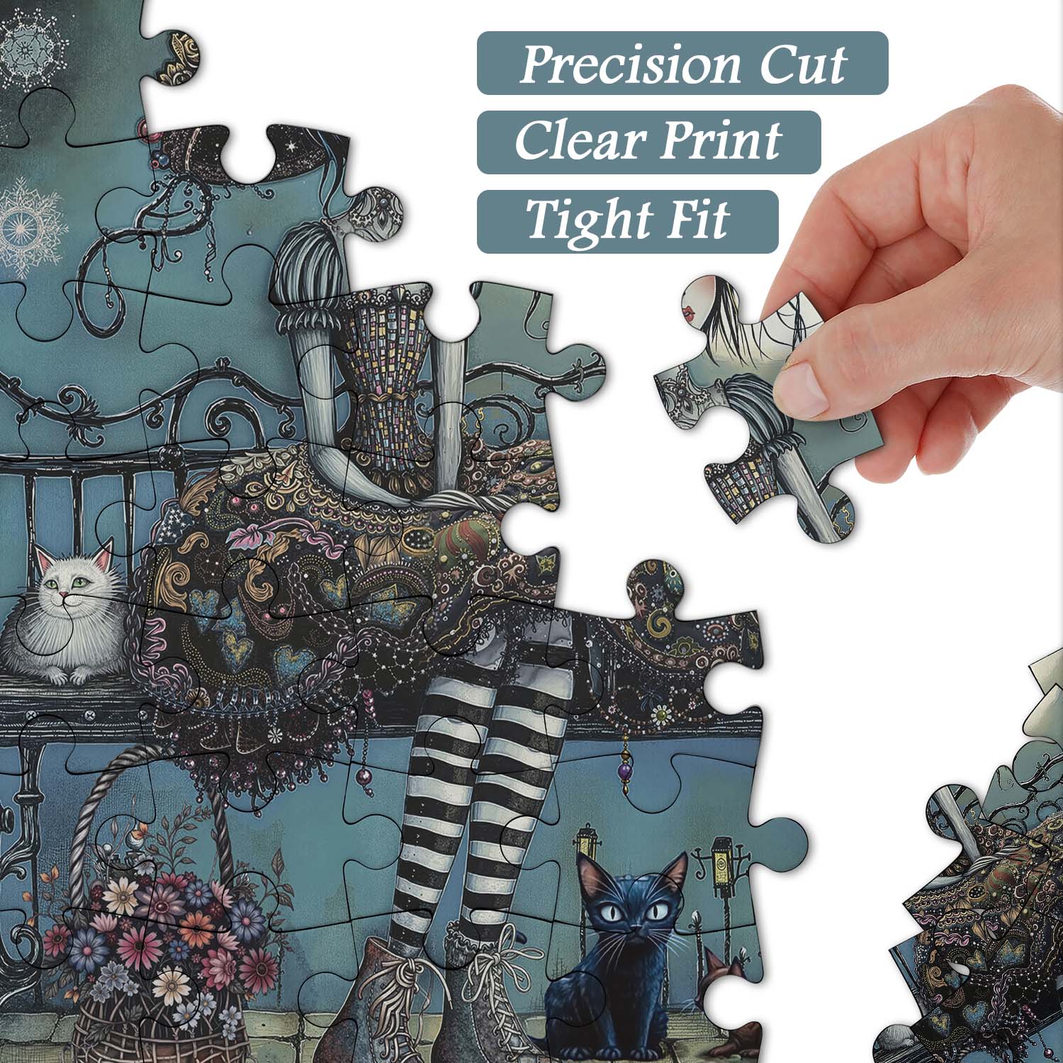 Mondhell ​​gotisches Mädchen Puzzle 1000 Stücke