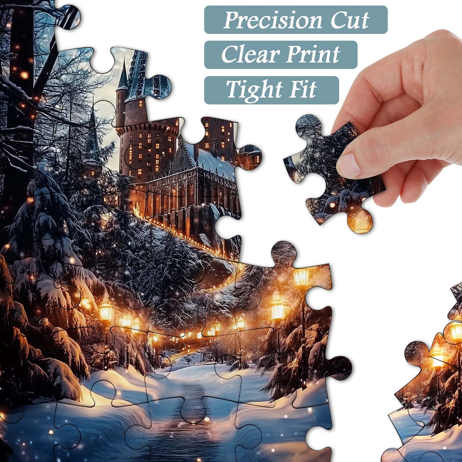 Hogwarts Castle in Winter Jigsaw Puzzle 1000 Pieces
